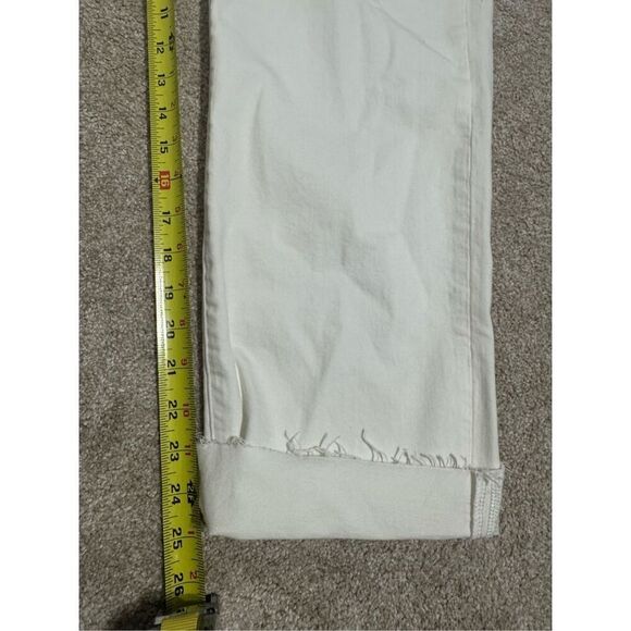 NWT New Madewell 90's Straight Crop Jeans Ivory Lighthouse Raw Hem Size 31 Women - Picture 12 of 13